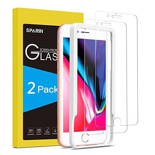 SPARIN 2 Pack Protector de Pantalla Compatible con iPhone 7 Plus/iPhone 8 Plus, Cristal Templado Compatible con iPhone 7/8 Plus, Vidrio Templado con Marco de alineación, Alta definición