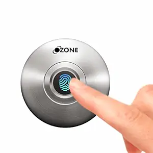 Ozone OZFL-55-F Black Fingerprint Access Automatic Locking System Smart Digital Furniture Lock (Silver)