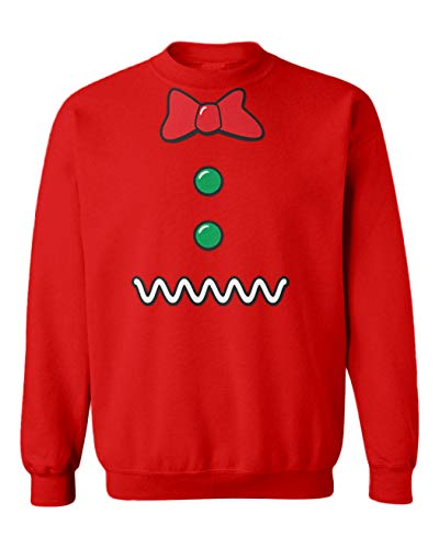 Gingerbread Outfit - Cookie Gum Drops Youth Fleece Crewneck Sweater