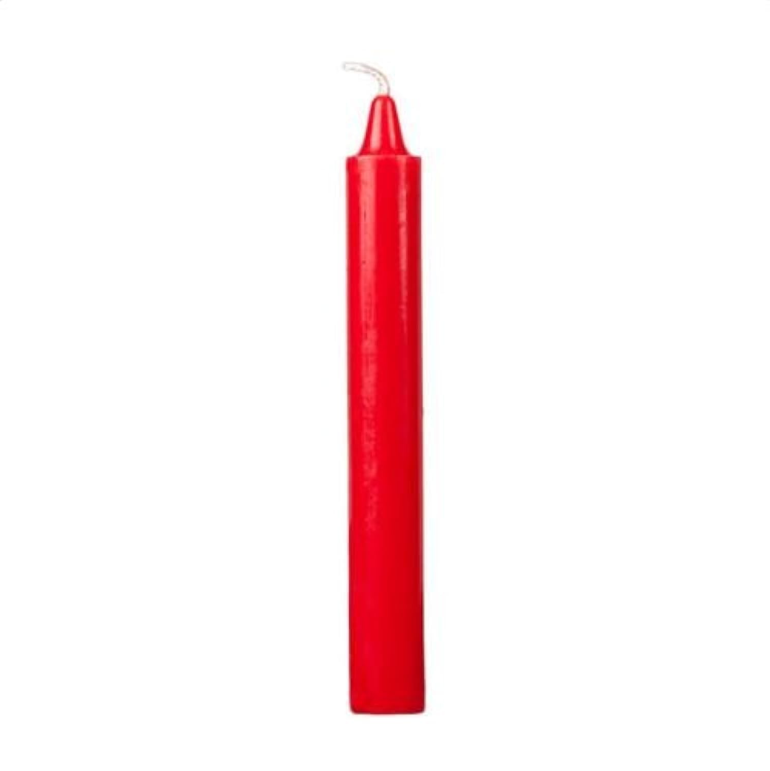 Maxime Candles Wax Household Candles (13 cm x 6 cm x 7 cm, Red, Set of 20)