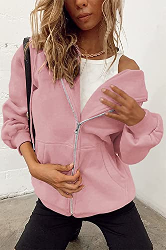 Image of PRETTYGARDEN Women's Fall Zip Up Hoodies Sweatshirts