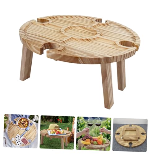 Table pliante de camping en bois FOMIYES structure premium durable - 8