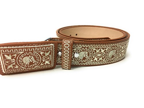 CINTO CHARRO BORDADO. WESTERN BELT. VAQUERO PITIADO (44)3