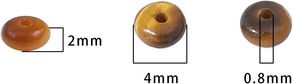 Natural Yellow Tiger Eye Disk Stone Beads 4x2mm 160pcs Rondelle Loose Semi Gemstone Beads for Jewelry Making Design - Image 5