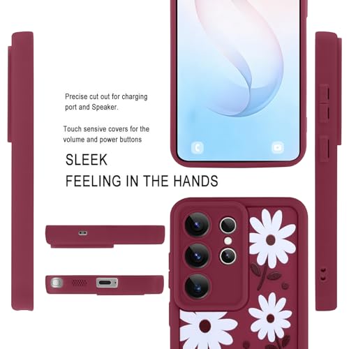 Image of Compatible with Samsung Galaxy S26 Ultra Case, Wine Red
