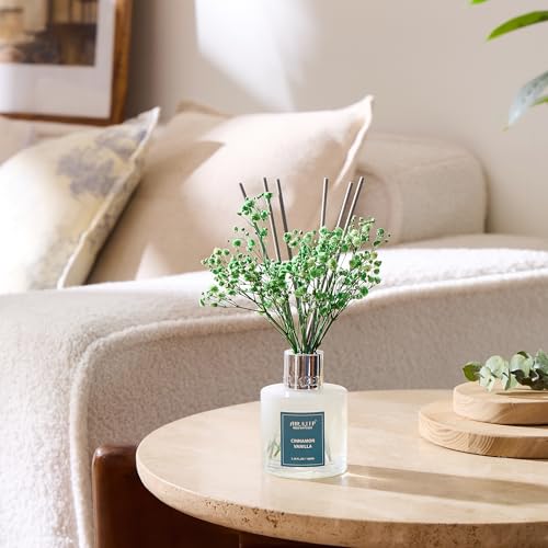 Image of Airkeep Reed Diffuser Set,3.38 fl oz (100 ml) - Cinnamon Vanilla Oil Diffusers with 8 Reed Sticks, Home Fragrance Reed Diffuser for Bathroom Shelf Decor