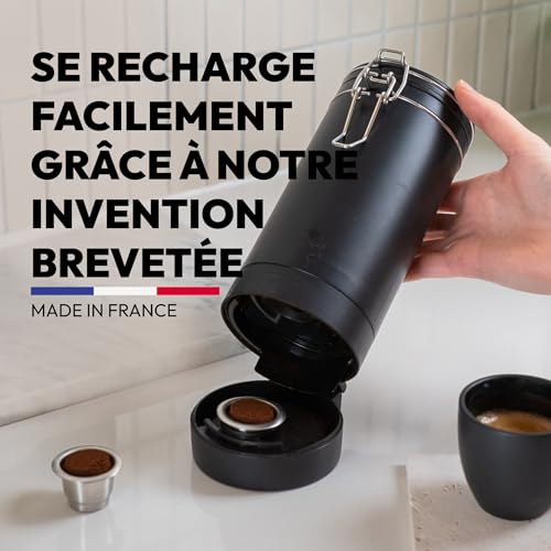 Kit capsule rechargeable Nespresso Original avec opercules papier et café - 5