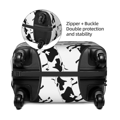 Cow Print Travel Luggage Cover Elastic Baggage Protector For Men Women Fits 29-32 Inch Luggage Suitcase Covers4