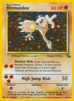 Pokemon - Hitmonlee (7) - Fossil - Holo