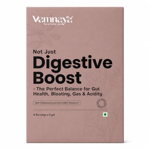 Image of Vamnaya Digestive Boost Probiotics Supplement, Trial Pack 4 Servings | Prebiotics and Probiotics for Gut Health, With Isabgol, Ajwain & Cumin Powder, Relieves Bloating, Gas & Acidity