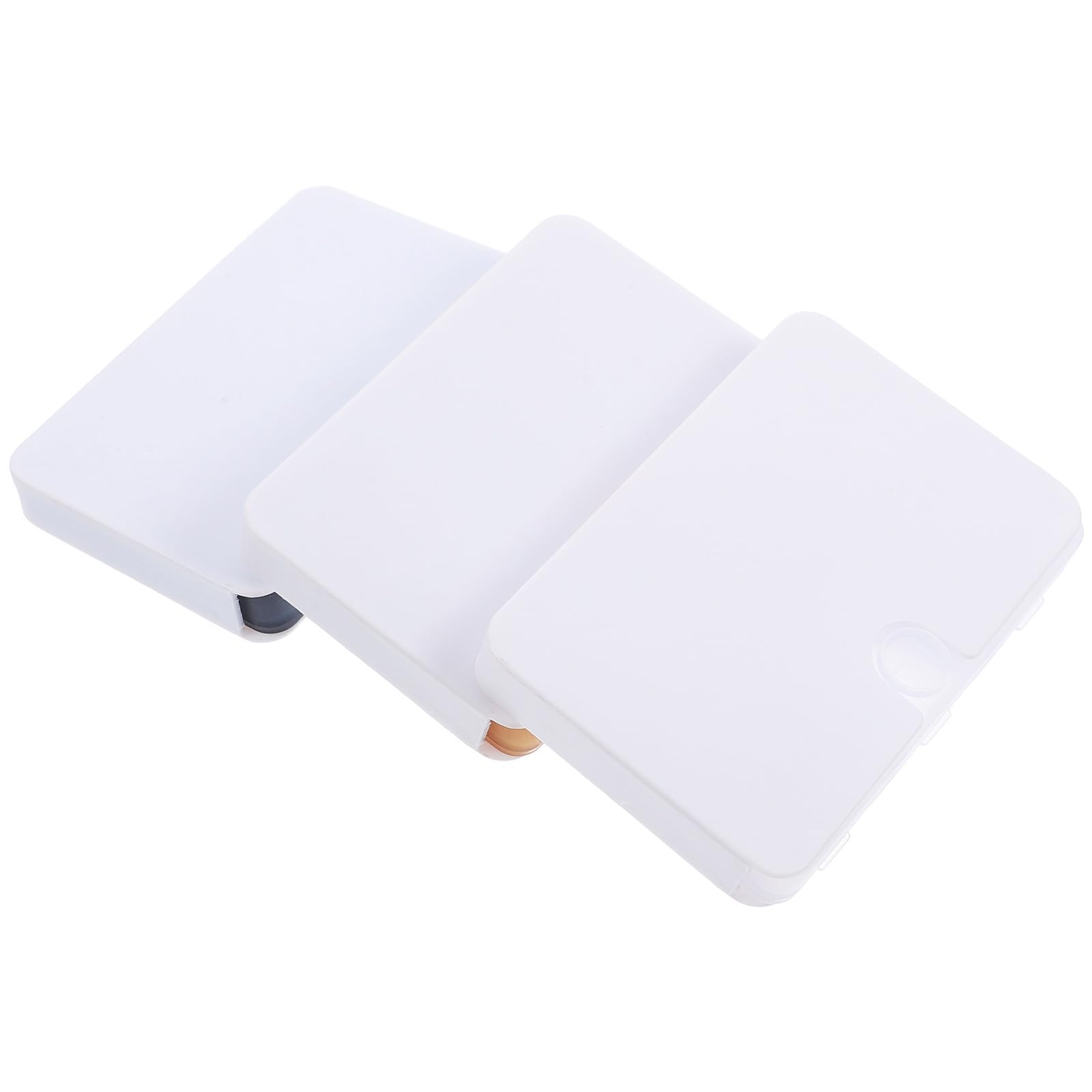 JVNALwnkv Storage Bins，Plastic Bins ，Portable Pill Organizer 3pcs, 6-Compartment Mini Medicine Case for Travel and Daily Use, Small Box
