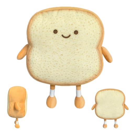 GUOYOU Toast Coussin Peluche Kawaii, Motif Dessin Animé Expression Peluche Anti Stress Adulte, Apaisante Relaxante Coussin Kawaii pour Décoration Maison...