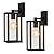 Outdoor Modern Wall Light Fixtures,Exterior Lighting Fixtures Wall Mount,Outside Porch Sconce Lights Waterproof,Wall Lamps for House,Patio,Front Door.Matte Black,2-Pack