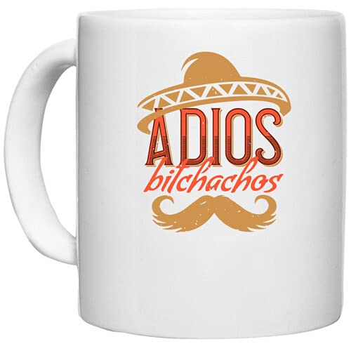 UDNAG White Ceramic Coffee/Tea Mug 'Girls Trip | Adios Bitchachos' Perfect for Gifting [330ml]