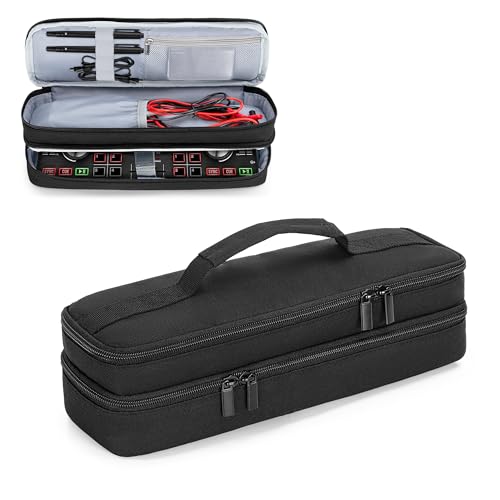 Yarwo Portable DJ Controller Case Compatible with Numark DJ2GO2 Touch Mixer, Double-layer Travel Bag...