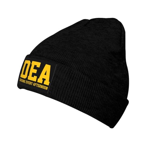 DEA Novelty Beanie Hat for Men and Women Fashionable Interesting Winter Hat Keep Warm Black
