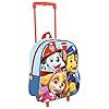 Paw Patrol Sac à Dos à roulettes pour Enfants, Sac à Dos Scolaire, Sac Voyage Valise à Main Cabine, Conception 3D La Pat Patrouille, Cadeau pour Filles et Garçons!