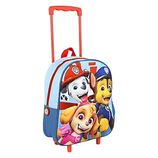 CERDÁ LIFE'S LITTLE MOMENTS, Mochila con Ruedas Infantil 3D de Paw Patrol-Licencia Oficial Nickelodeon Unisex niños, Multicolor, 260X310X100MM