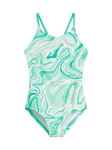 Kanu Surf Hurricane Beach Sport UPF 50+ traje de baño de 1 pieza para niñas, Gigi Green, 3 años