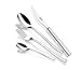 Monix Génova Set de Couverts 24 Pièces avec Couteau à Steak en Acier Inoxydable 18/10 Design Moderne Poli ideal Épaisseur 2,5 Mm