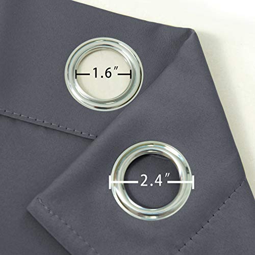 Image of LEMOMO Grey Thermal Blackout Curtains /38 x 63 Inch /Set of 2 Panels Room Darkening Curtains for Bedroom
