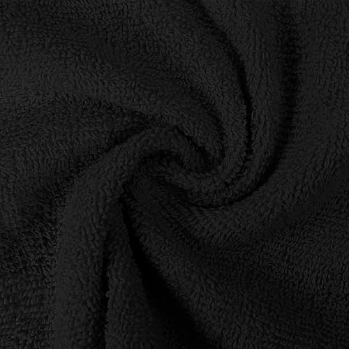Image of Utopia Towels 12 Pack Premium Wash Cloths Set, 12 by 12 Inches, 100% Cotton Ring Spun, Highly Absorbent and Soft Feel Essential Washcloths for Bathroom, Spa, Gym, and Face, Black