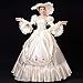 KEMAO Victorian Rococo Baroque Marie Antoinette Dress Ball Gown18th Century Victorian Rococo Inspiration Maiden Costume (Large, Rice White-T)