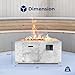 SereneLife Fire Pit Table – 50,000 BTU Propane Gas Fire Pit with Adjustable Flame, Stainless Steel Burner & Lava Rock – Weather-Resistant, Easy Propane Access, Perfect for Outdoor Parties & BBQs