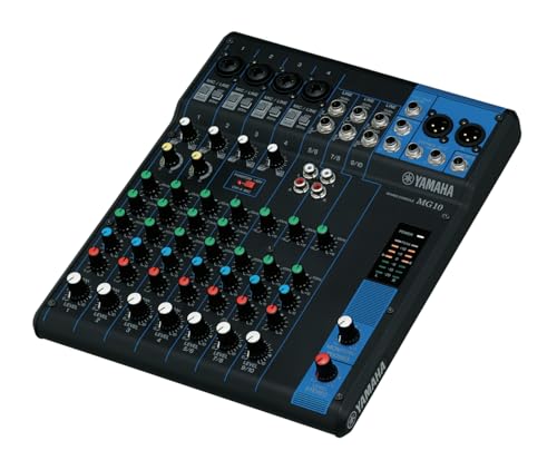Yamaha MG10 - Console de mixage compacte avec 10 canaux d'entrée et préamplis micro D-PRE