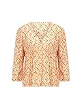Deeluxe Lockere Bluse aus Viskose-Krepp mit Ethno-Motiven, Harley-Comfort-Damenbluse, Terrakotta, 36