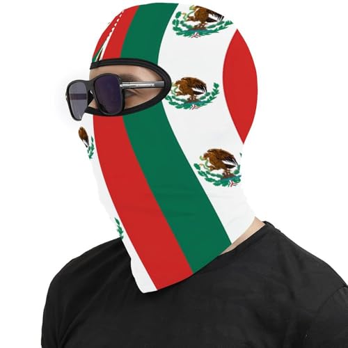 Balaclava de Invierno con Estampado de Bandera de México para Hombres y Mujeres, Máscara Térmica para Motocicleta, Esquí y Actividades al Aire Libre miniatura 4