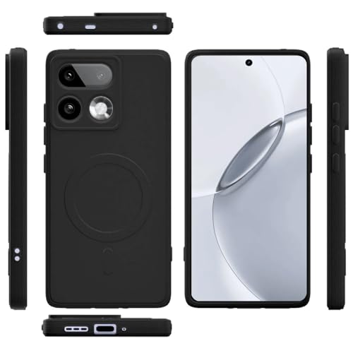 Image of Back Cover | MagFit Ring Design (Non-Magnetic) | Shockproof Case | Anti-Slip Grip | Raised Camera Edges | Slim Protective Case for Realme 16 Pro Plus 5G (Matte Black)