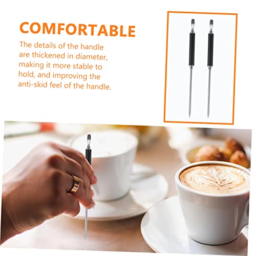 Hemobllo 2 Peças Agulha Latte Café Jarro De Leite Estênceis De Decoração De Café Barista Ferramentas