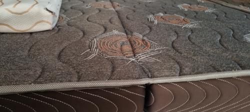 Image of Foldable Mattress | Folding Mattress | Tri-fold Mattress | 3 Fold Mattress | Camp Portable, Guest Beds, Travel Mattress, Floor Mattress | Quilted Cover Queen Bed 75x60x3 Inch | Grey