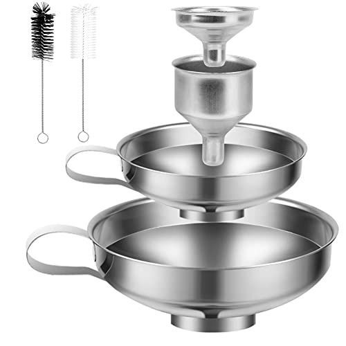 CEWROM Trichter für Einmachgläser, 6 Stück Edelstahl Trichter Set Küche...