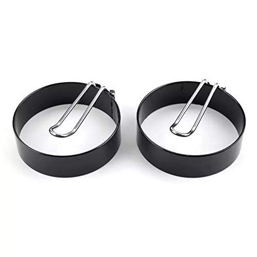Oeuf Au Plat De Cercle Crêpes Anneaux, Oeufs En Métal Friture Anneaux, Oeuf Frit Shaper, Oeuf Frit Crêpe Shaper, Omelette Moule, Friture Anneaux Oeuf, Cuisine Accessoires, Outil De Cuisson,2 Pcs Cover