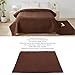 Sunicon Waterproof Dog Bed Cover, Slip Resistant Washable Pet Blanket Sofa Couch Furniture Protector for Indoor Furniture, Brown (52x82inch)