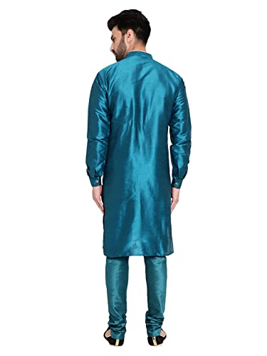 Image of HUZUR Mens Silk 6 Loop Kurta Pajama