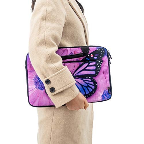 Icolor 43196-34319 Butterfly Canvas Laptop Carrying Shoulder Sleeve Carrying Case Protective Bag Briefcase thumb #5