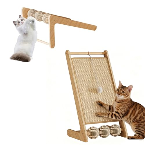 猫 爪研ぎ 立てかけ 爪とぎ カスが出ない 猫 爪とぎ ボード 壁 スロープ 木製 サイザル麻 安定した L型 剥がれにくい 縦型 耐摩耗 長持ち サイザルロープ 面白い 猫 超強化ダンボール 取り外し洗えるパッド付き 猫グッズ 室内猫用 ソファ 保護 猫