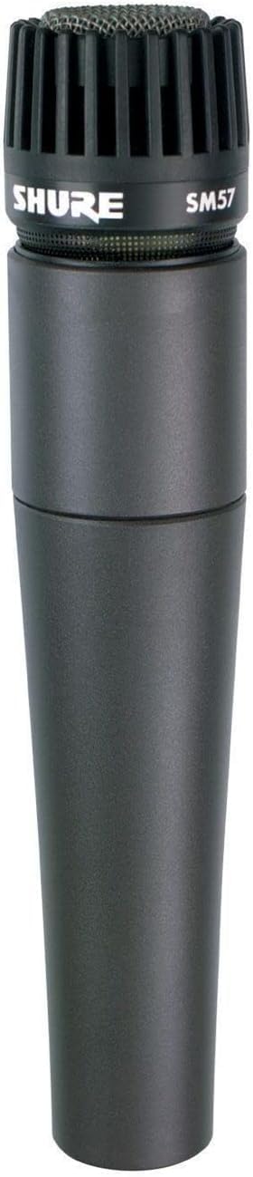 Shure SM57 Dynamisches Instrumentenmikrofon mit Nierencharakteristik & Stagg SMC6 Kabel, XLR (m) -XLR (f), Mikrofon-zu-Mischpult, 6 Meter lang, Schwarz