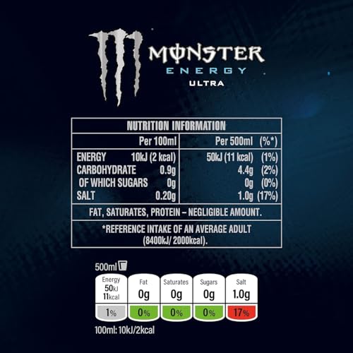 Monster Energy Drink Can - 500ml - Ultra White (12Pack)