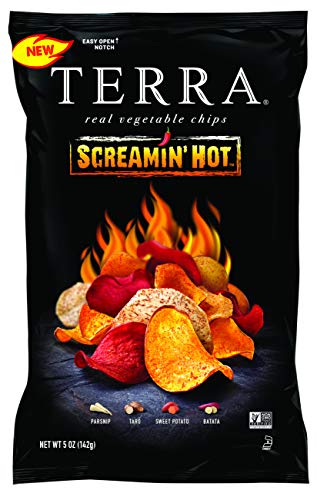 Terra Vegetable Chips, Screamin Hot, 5 Oz. (Pack Of 12) #TOP24
