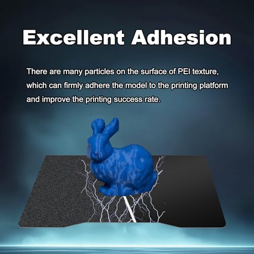 Image of 265x280mm Black Build Plate for Creality Hi Combo, Double Sided Textured PEI+Smooth PEI Flexible Spring Steel Platform Heated Printing Bed for Creality Hi Combo 3D Printer