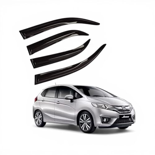 Image of Unbreakable Car Window Door Visor | Car Rain Wind Door Visor | Window Wind Deflector for Honda Jazz (Set of 4)