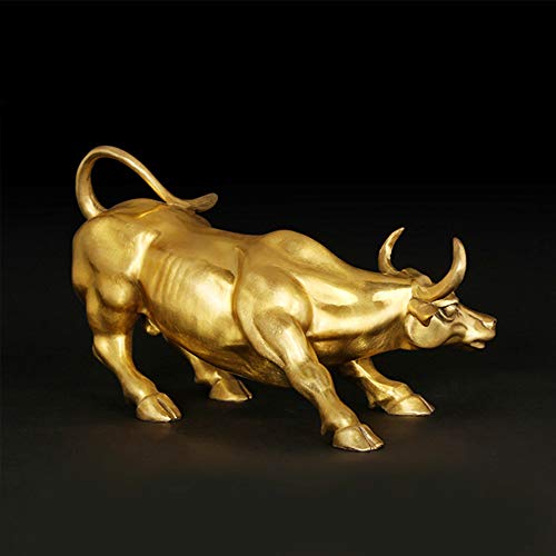 Fengshui Wealth Brass Bull Figurines Decoration Collectible Gift #TOP4