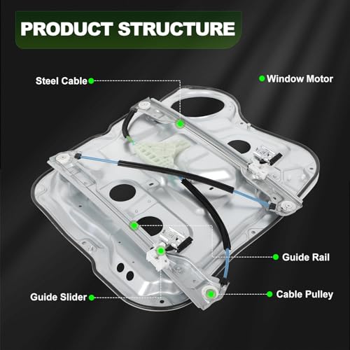 Image of SCITOO Power Window Regulator and Motor fit for 2007 2008 2009 for Hyundai Santa Fe Front Left Side 748-338