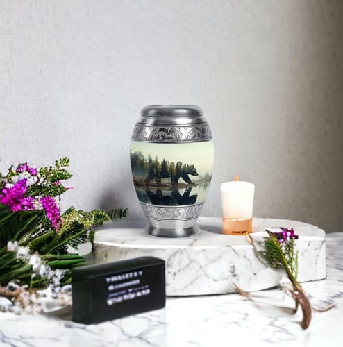 Image of Bear Urn - Memorial Keepsakes for Ashes - Funeral Cremation Urns - Pack of 2 (3 inch)