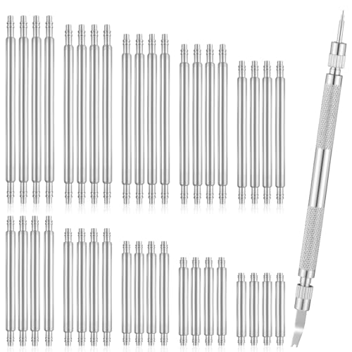 Giantree 41 Stück Uhren Federstegwerkzeug Set, Uhren Reparatur Set Uhrmacherwerkzeug Uhrenwerkzeug Federstifte Federstegwerkzeug Uhrenarmband Link Pins Uhrenstifte Uhrenarmband Reparatur (8-26mm)