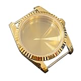 ROUREOX Cassa Orologio Classico Oro 36mm Acciaio Inox Vetro Zaffiro Fondello Trasparente Movimento Automatico NH35 per Rolex Datejust/Oyster Perpetual-A2 36MM